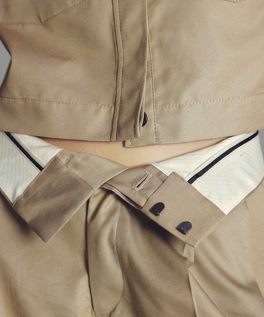 uncrave チノギャバジン ワイドトラウザー 