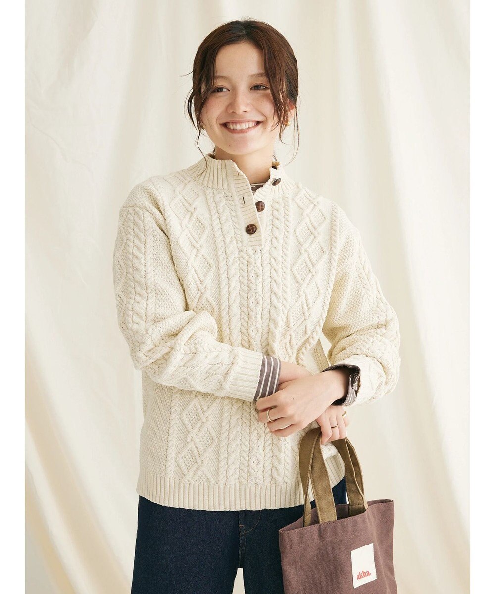 CRAFT STANDARD BOUTIQUE リサイクルポリエステルヘンリーネックプルオーバー 