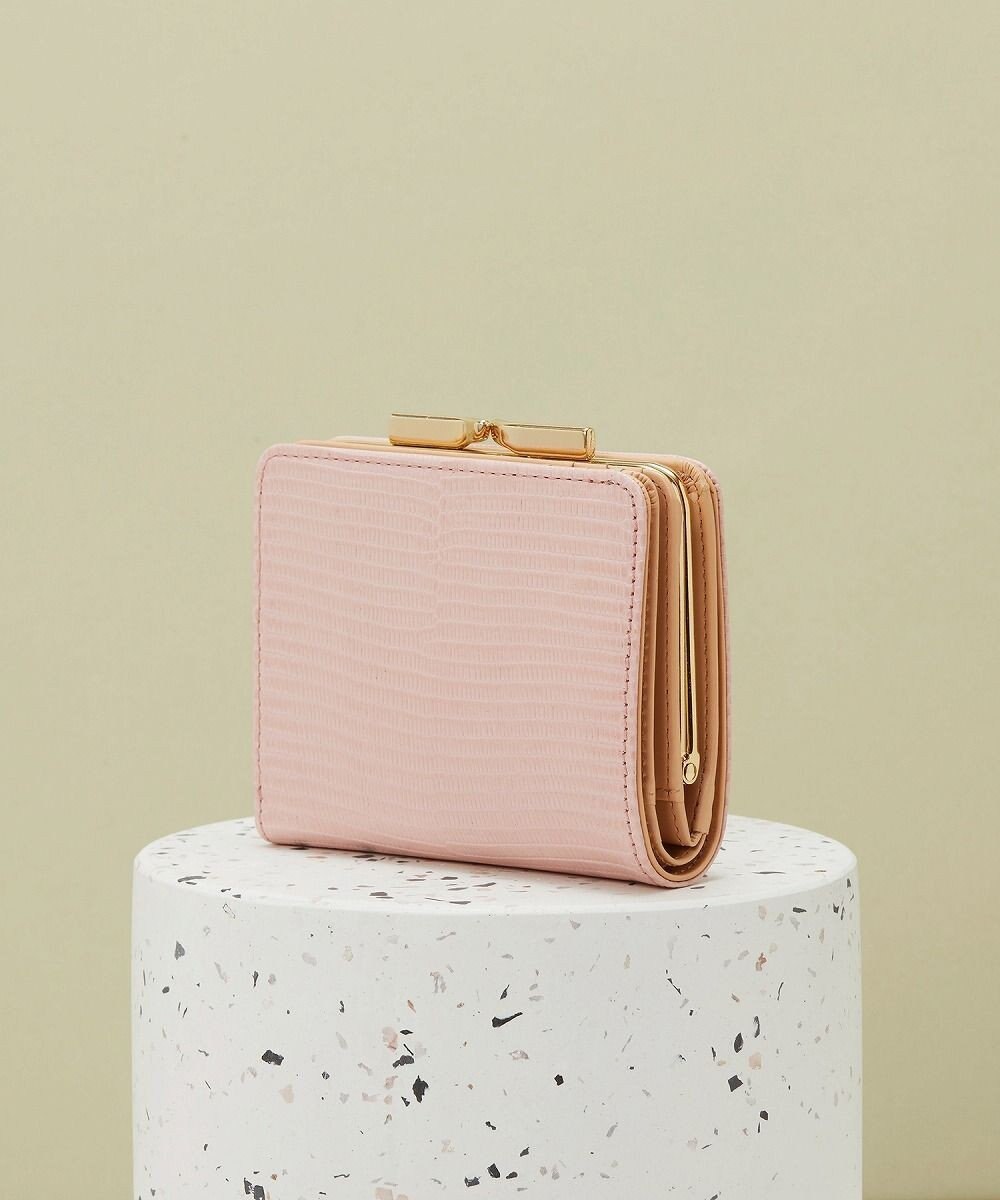 TOPKAPI 【TOPKAPI】イタリアンレザー リザード型押し がま口２つ折り財布 LUCIA ルチア 