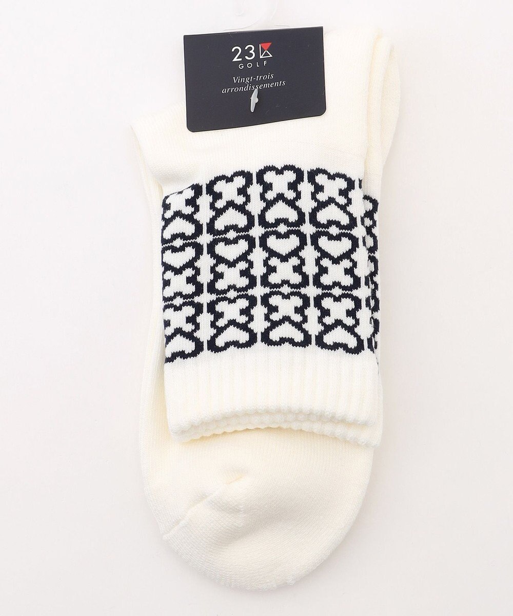 23区GOLF 【MEN】モノグラムレギュラーソックス 18cm 