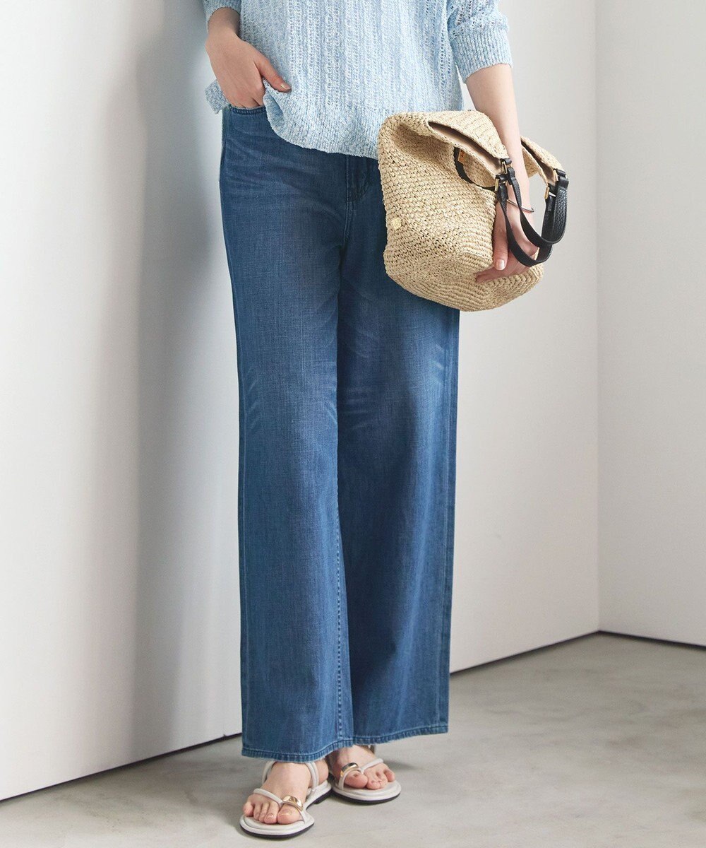 23区 【SLOW/一部店舗限定】LIGHT DENIM  ワイド パンツ 