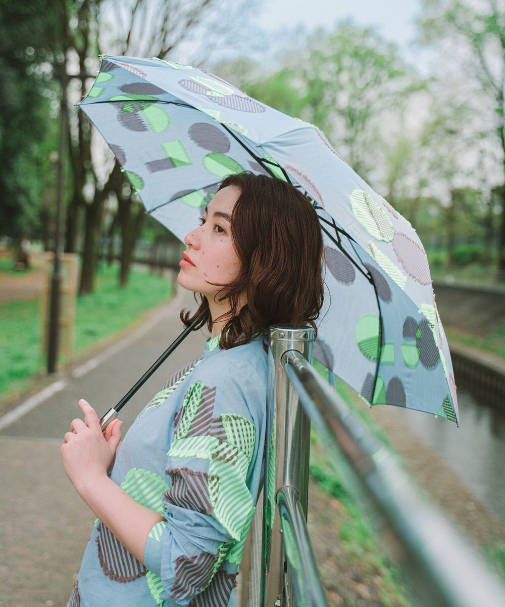 POLS 【POLS DOT】折りたたみ晴雨兼用日傘 
