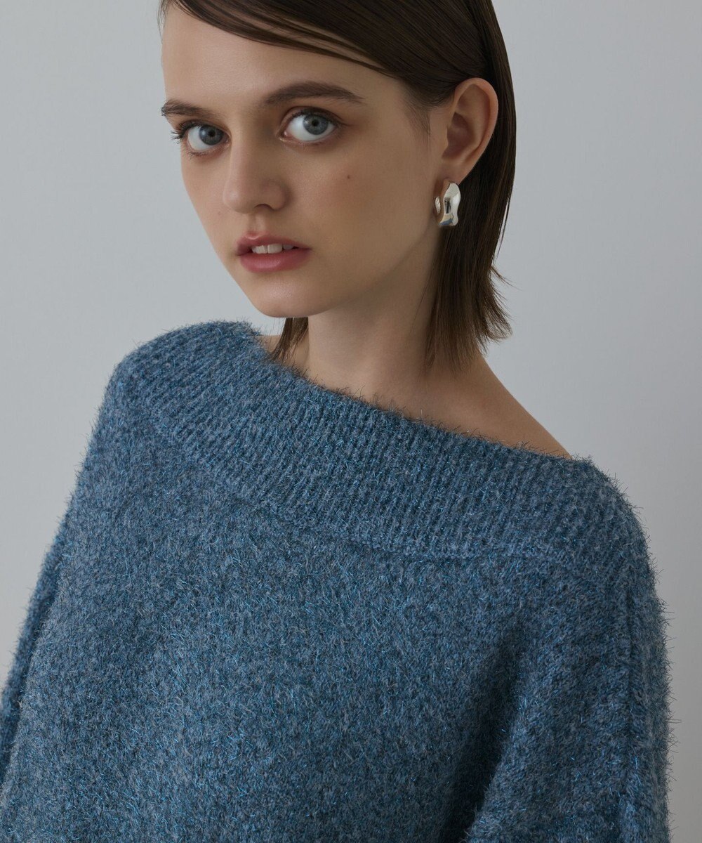 GRACE CONTINENTAL グリッターニットトップ 