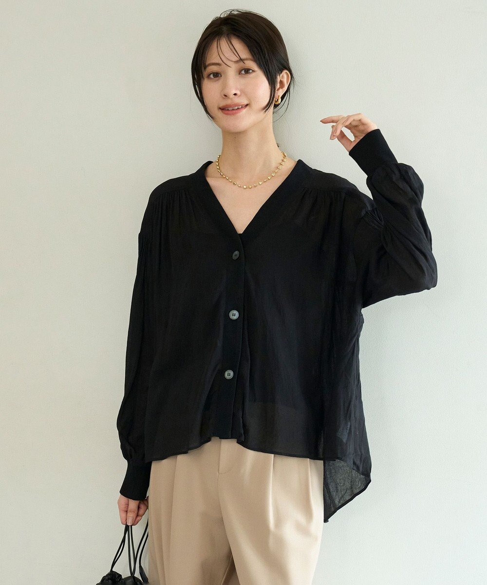 UNFILO シアーシャツ カーディガン 