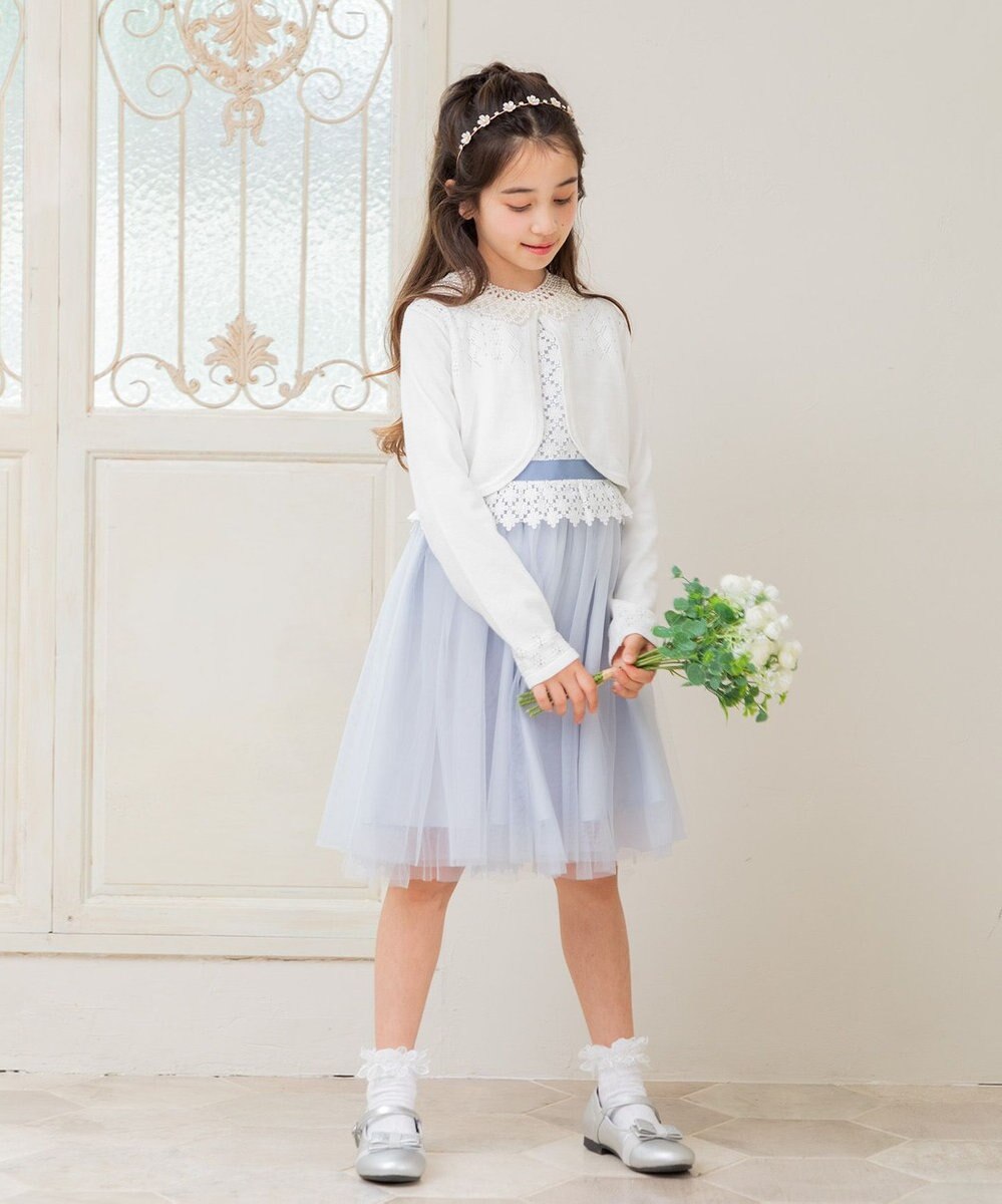 組曲 KIDS 【110-140㎝】フラワーレース ドレス 