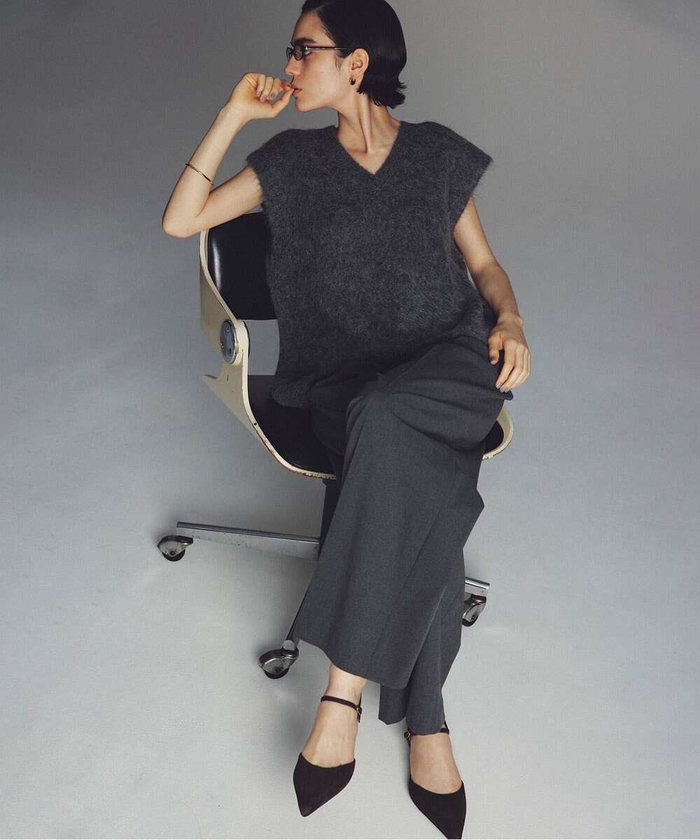 uncrave TRツイル ワイドトラウザー 