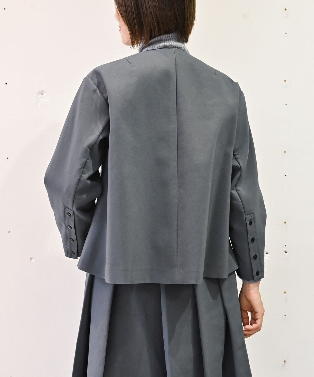 muuc トリプルクロス ノーカラージャケット｜軽くてふっくらした三重織り生地・セットアップ可能 