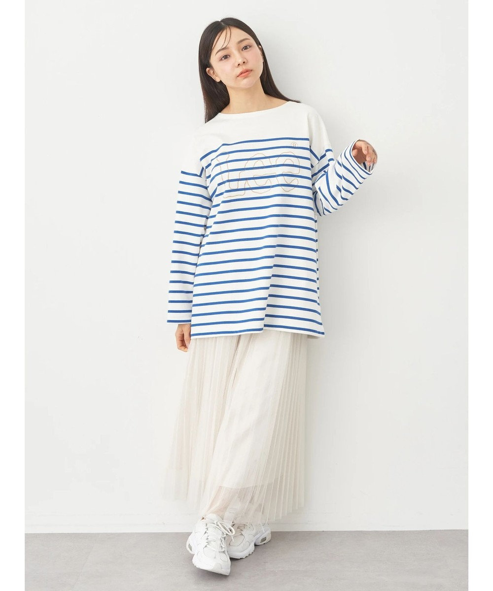 earth music&ecology Ｌｅｅ×ｅ．ｍ．ａ．ｅ　ＢＯＲＤＥＲ　Ｌ／Ｓ　ＴＥＥ 