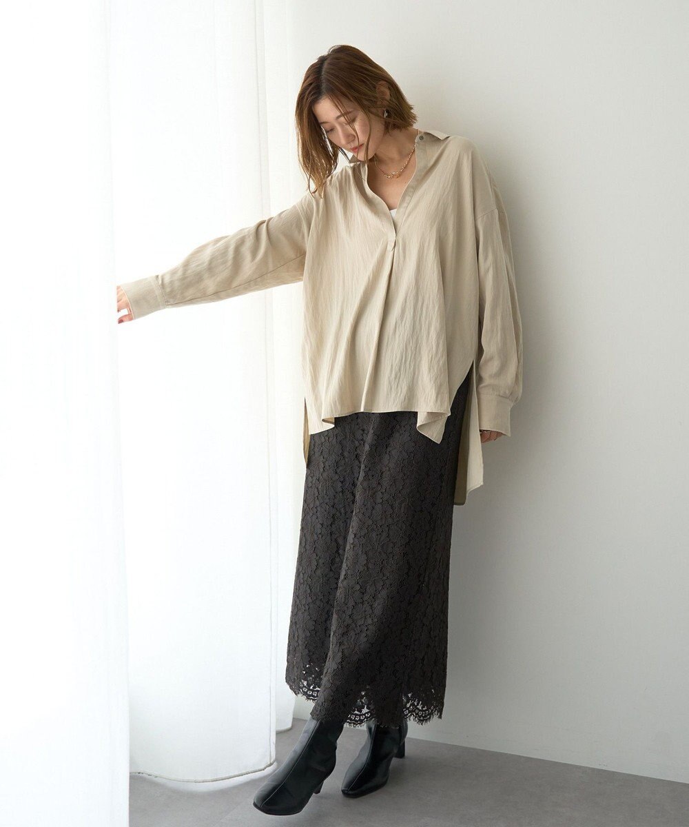 YECCA VECCA スキッパーオーバーシャツ 