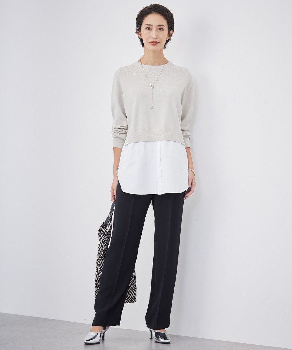 ICB L 【WEB&一部店舗限定カラーあり】クロスコンビ ニットプルオーバー 