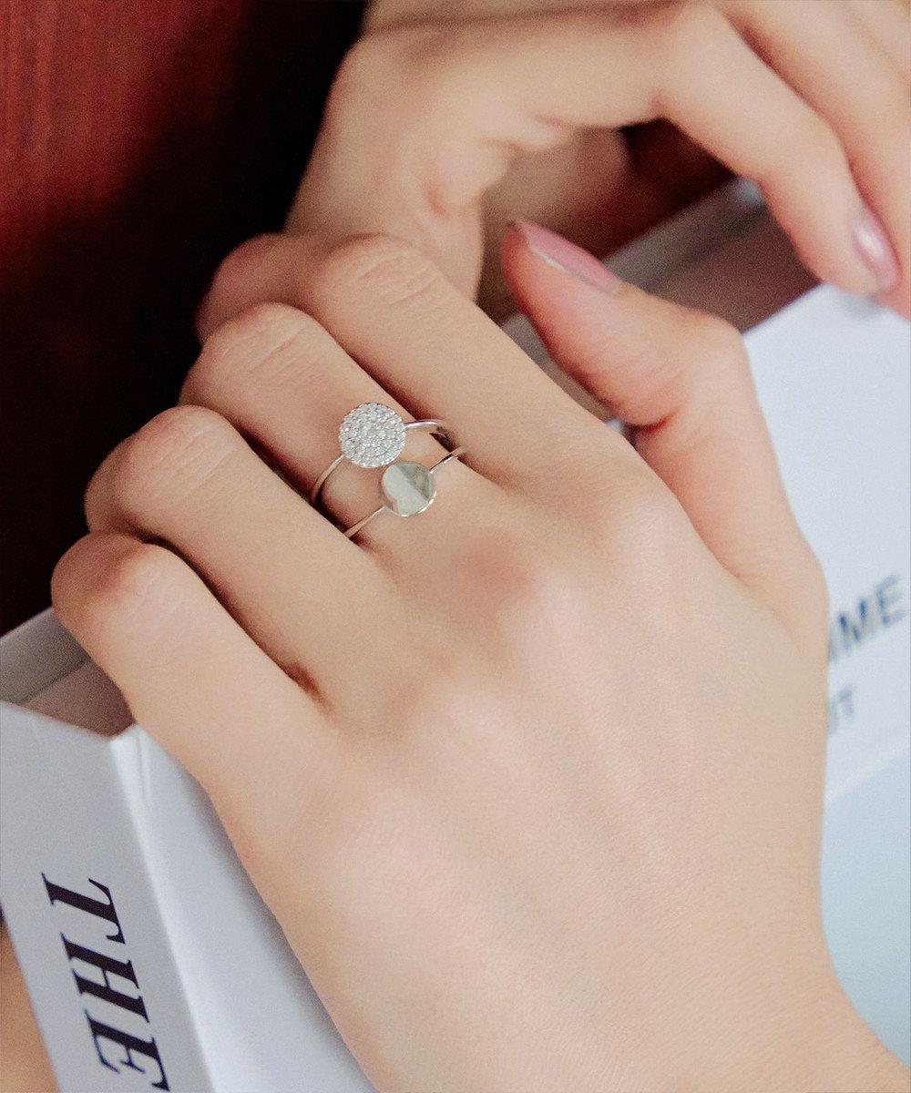 Tiaclasse ダブルサークルリング 