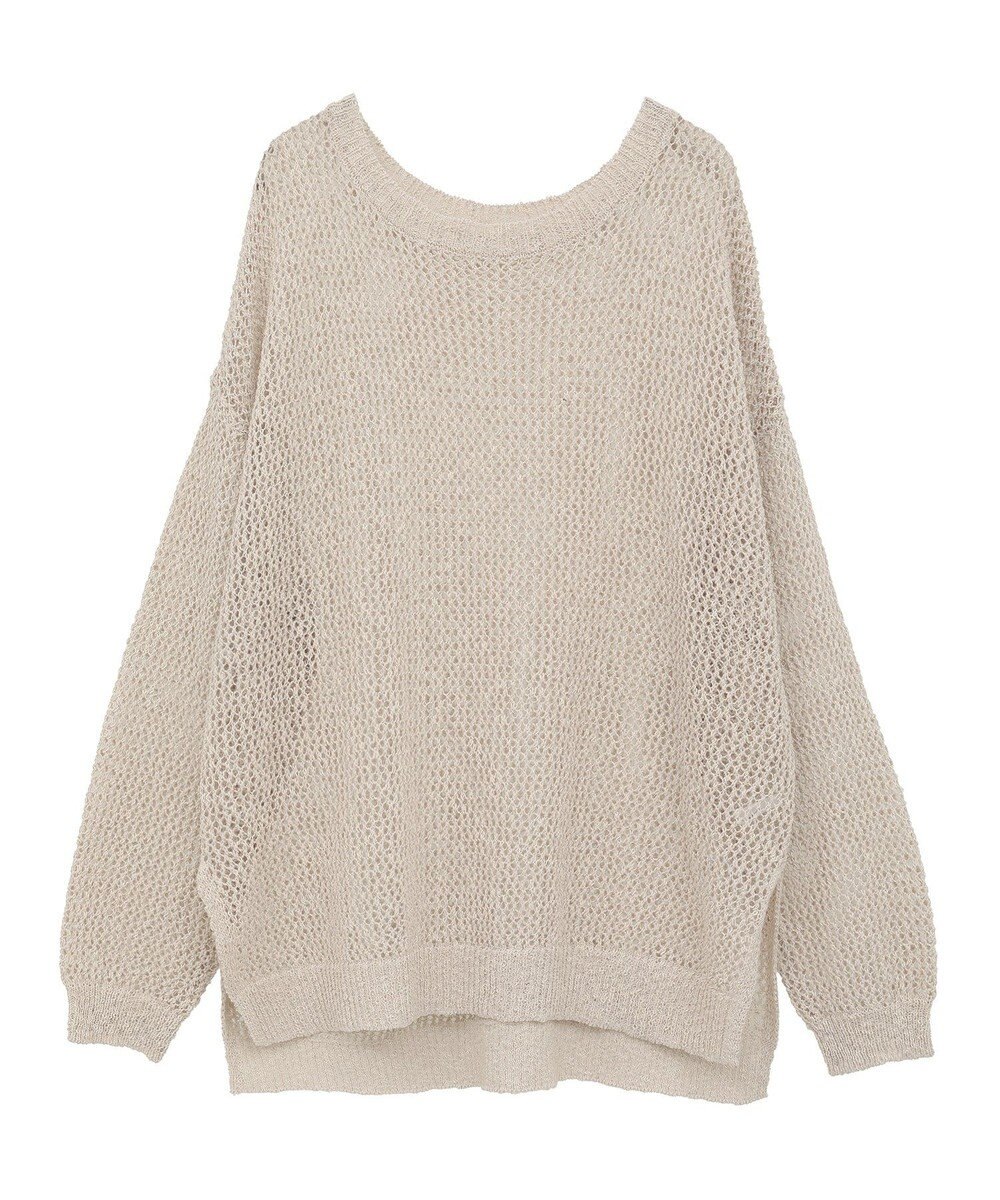 YECCA VECCA スラブメッシュルーズニット 