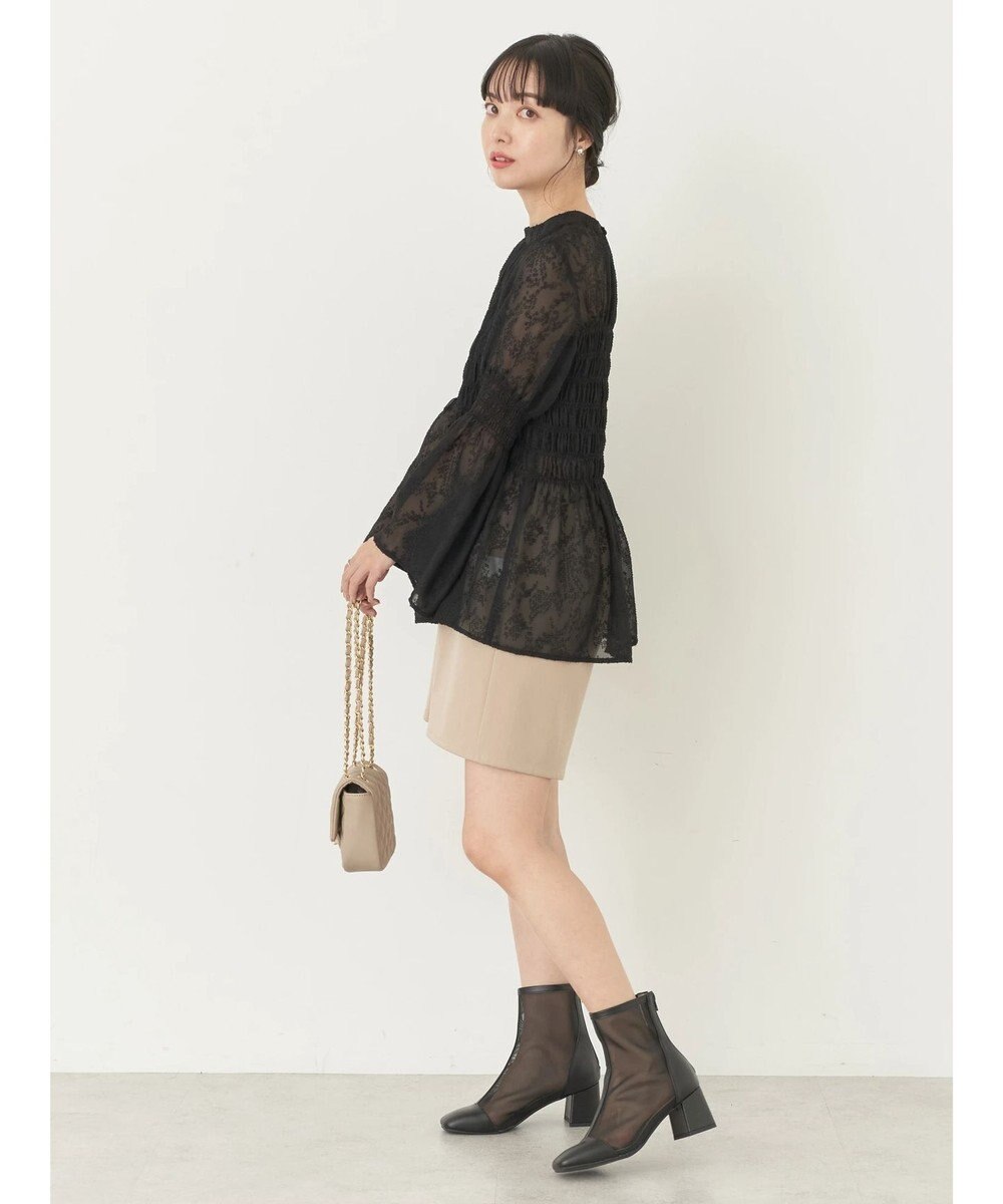 earth music&ecology ジャガードシャーリングプルオーバー 