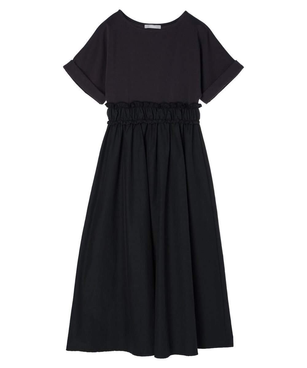 Green Parks armonia.異素材切替ドルマンワンピース 