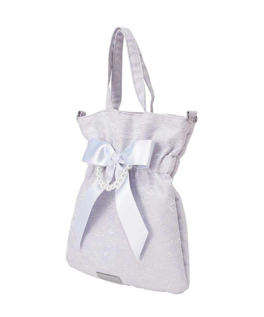 Maison de FLEUR ブルーマニアリボン２Ｗａｙトートバッグ 