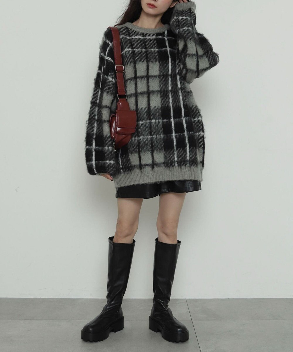 WEGO 【2025年秋冬新作】シャギーパターンニットBIGプルオーバー 