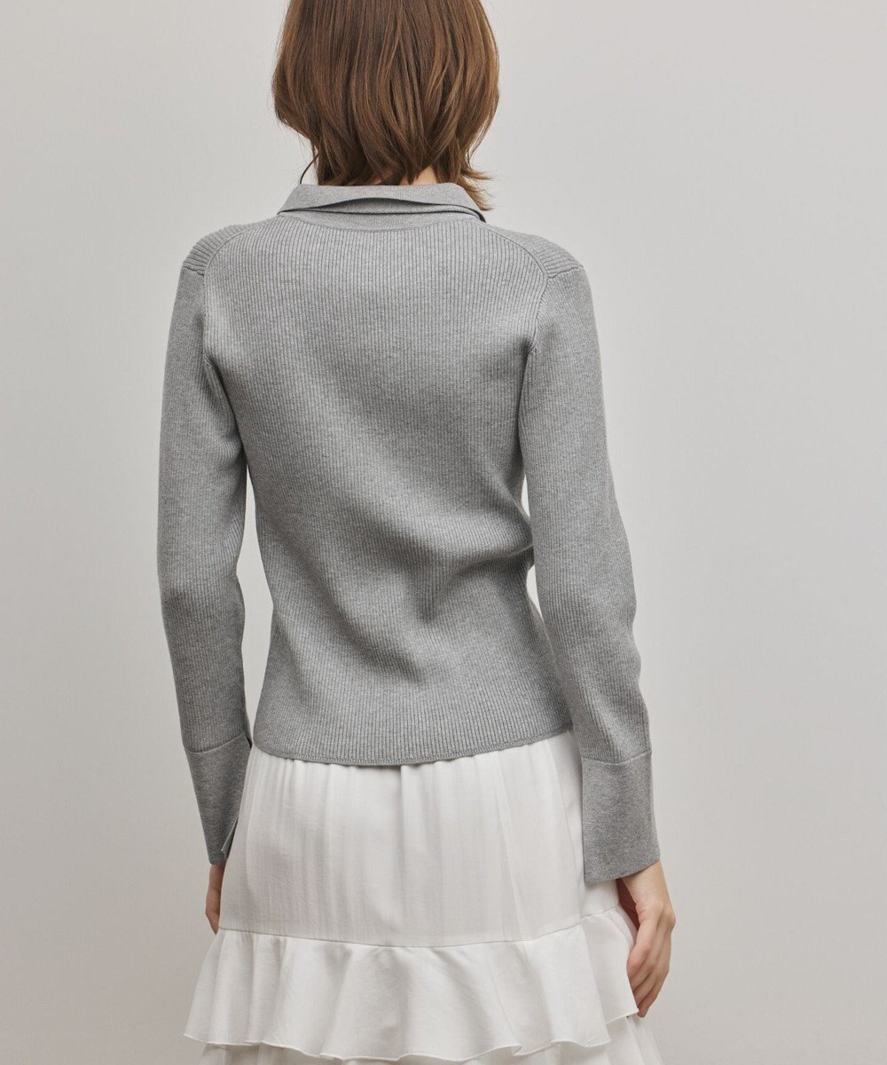 GRACE CONTINENTAL リブシャツニットトップ 