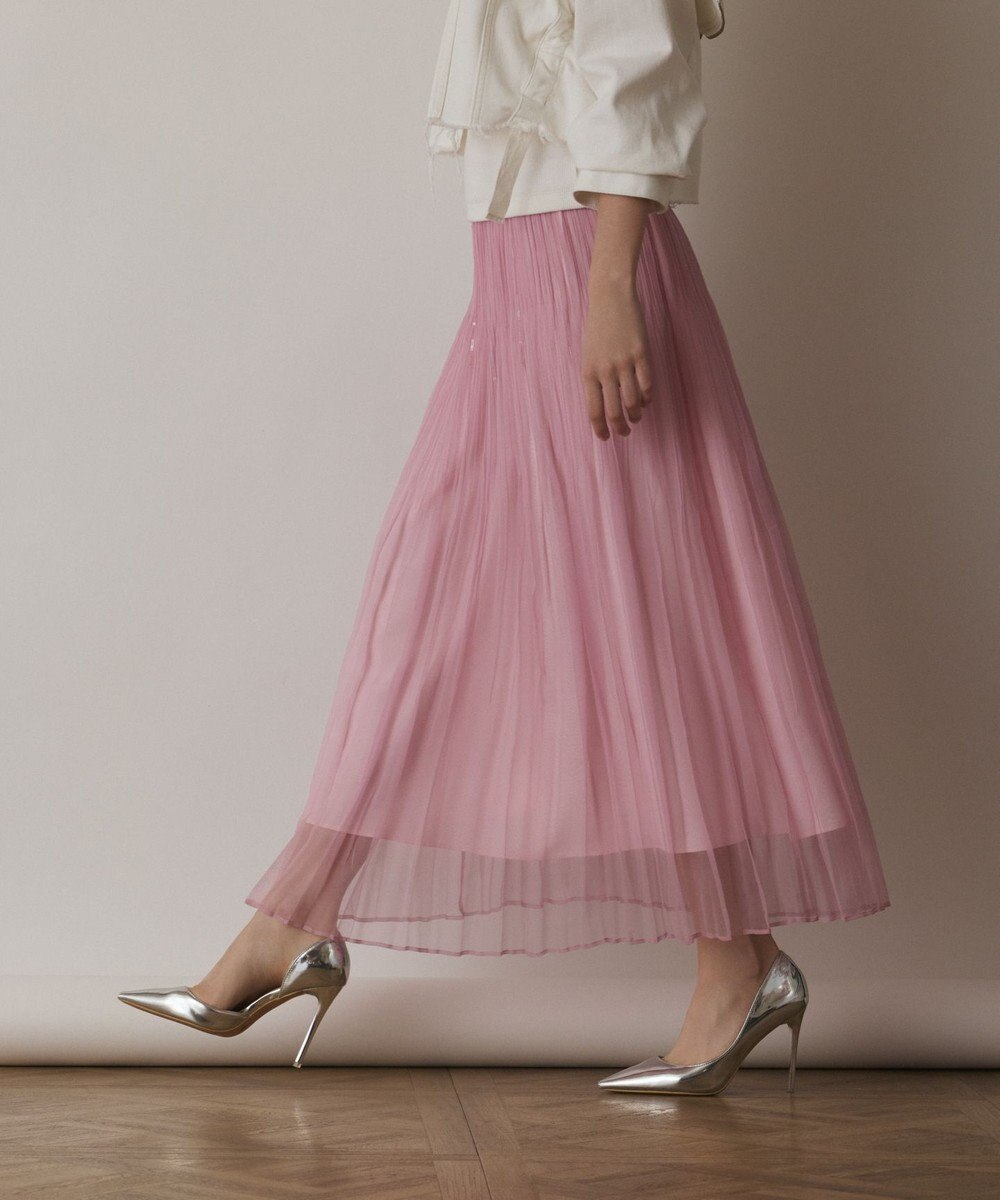 GRACE CONTINENTAL オーガンスパンコールスカート 
