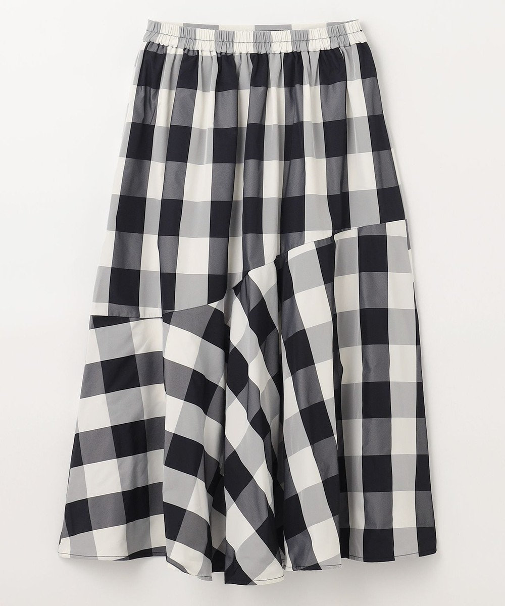 ANY L 【洗濯機可能/ウエストゴム】ビックチェックマーメイドスカート 