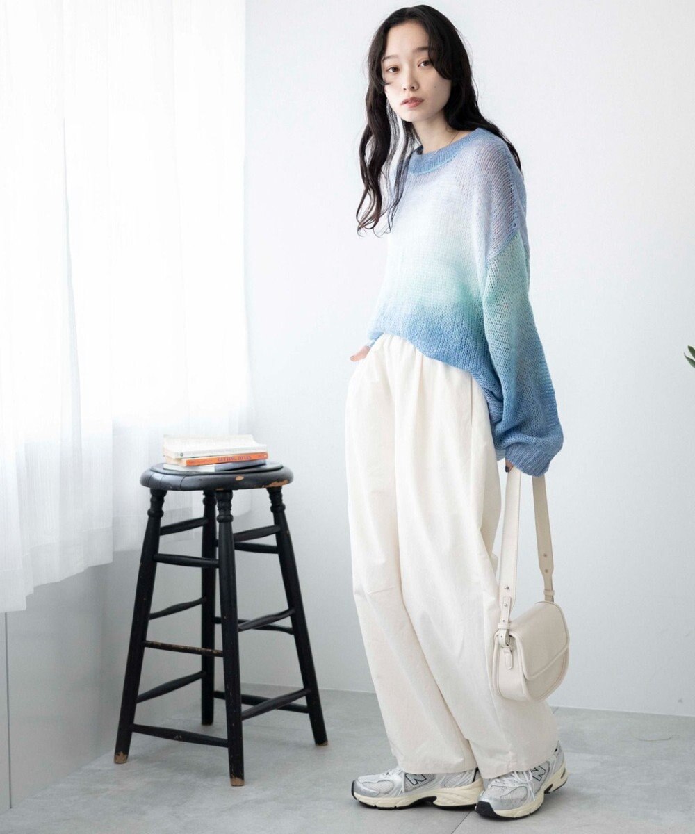 WEGO グラデーションメッシュニット 