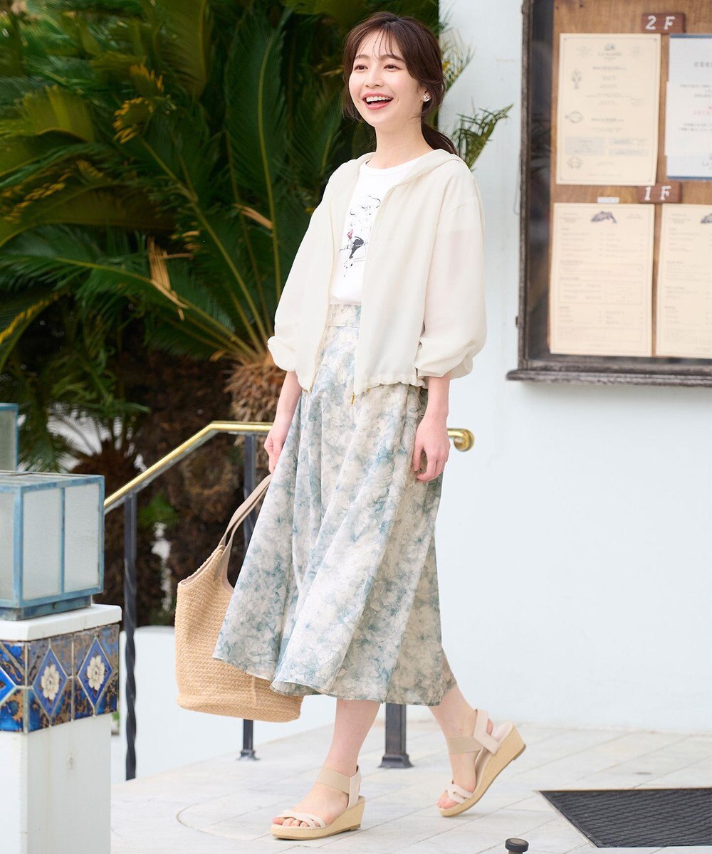 ANY SIS L 【洗える】シアー パーカー 