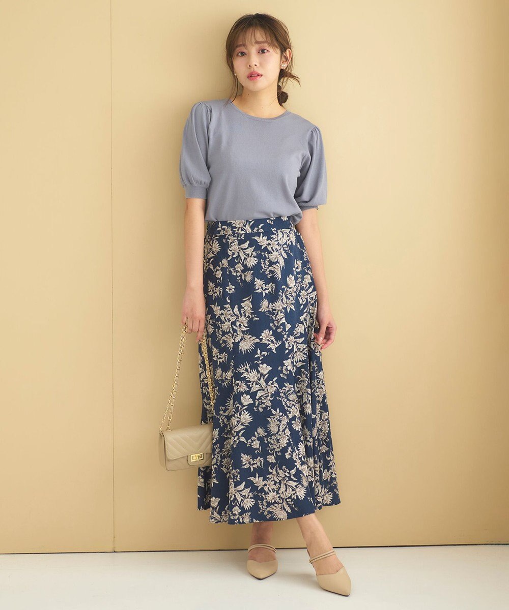 Feroux フラワーモチーフプリント スカート 