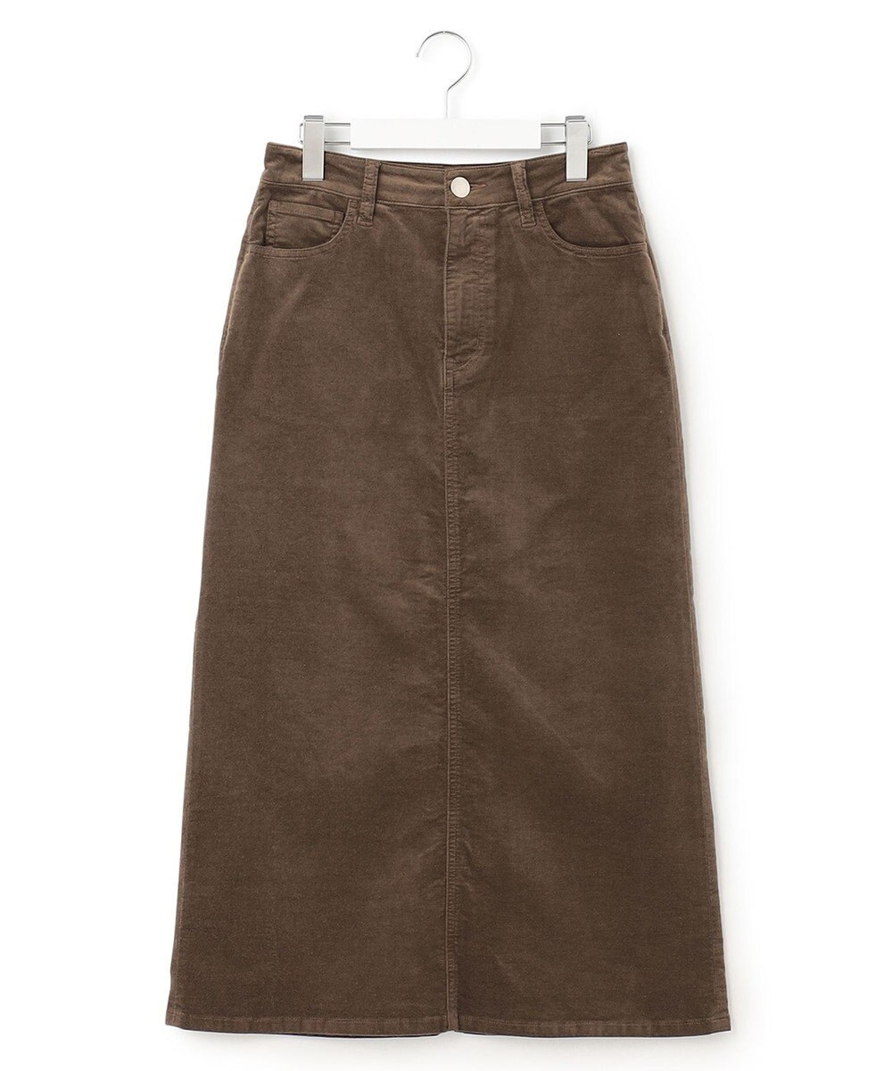 23区 【洗える】23区DENIM ベルベットストレッチ Aライン スカート 