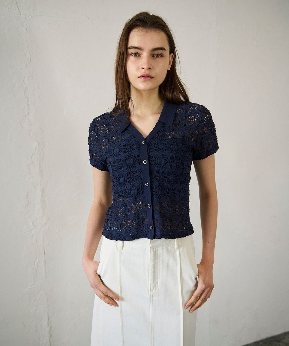 GRACE CONTINENTAL レースカットスキッパートップ 