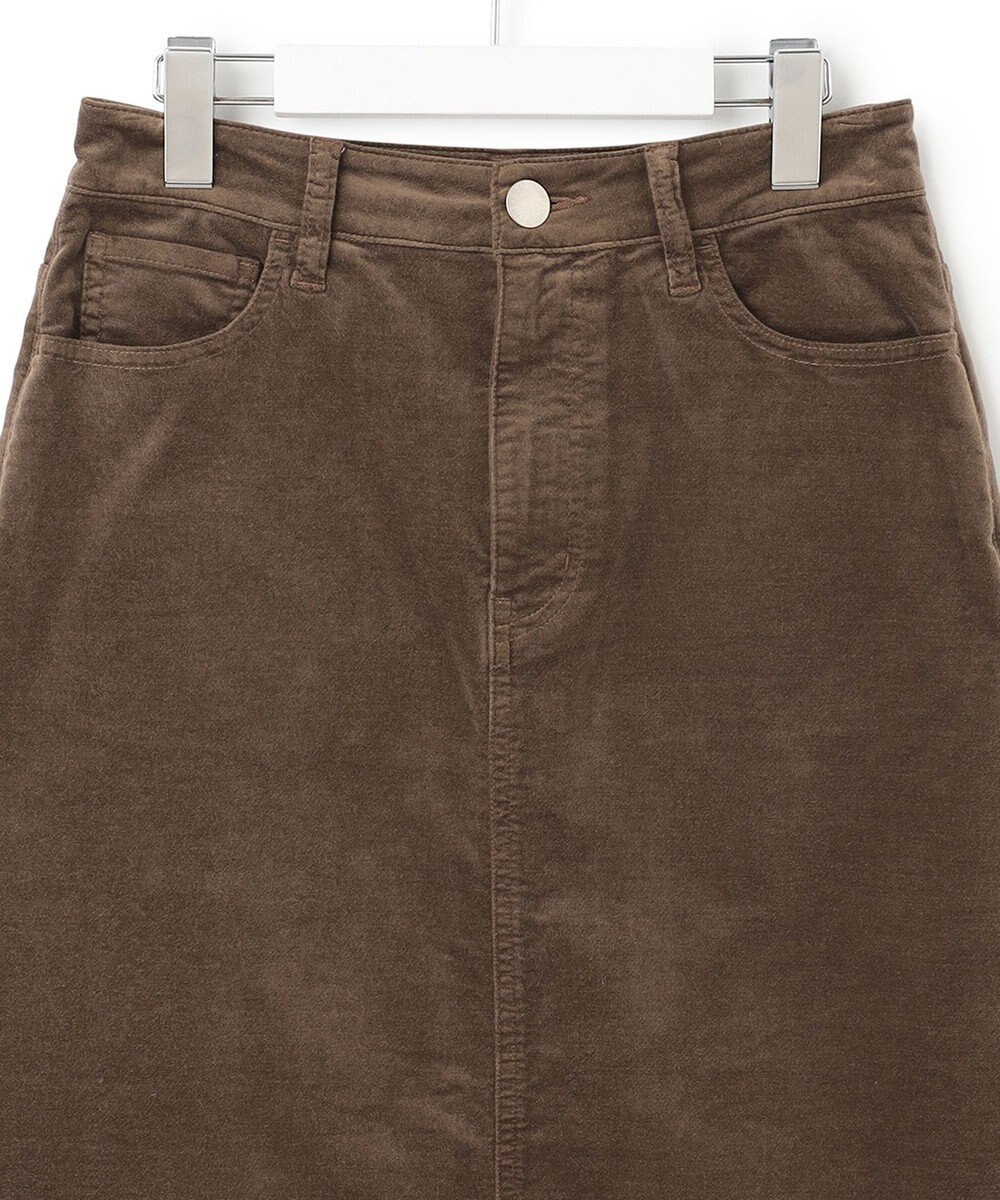 23区 【洗える】23区DENIM ベルベットストレッチ Aライン スカート 