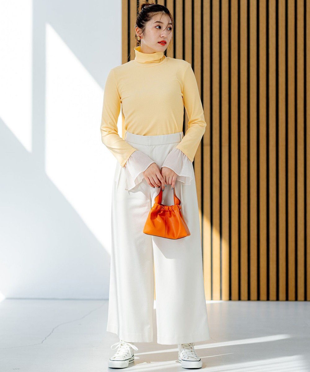 組曲 【洗える】フライスタートルネック カットソー 