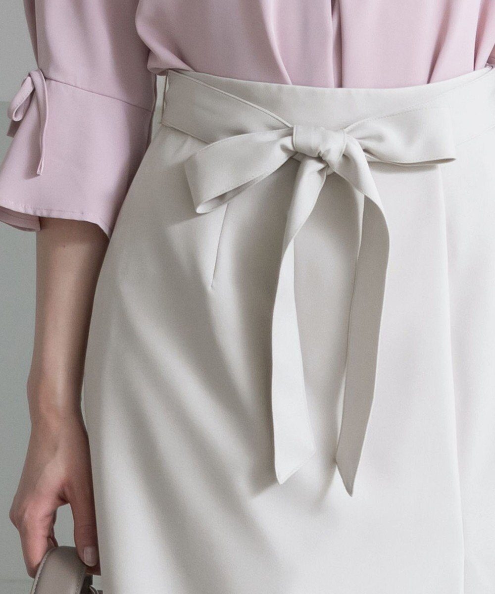 Tiaclasse L 【洗える】快適な履き心地のダブルクロスセミタイトスカート 