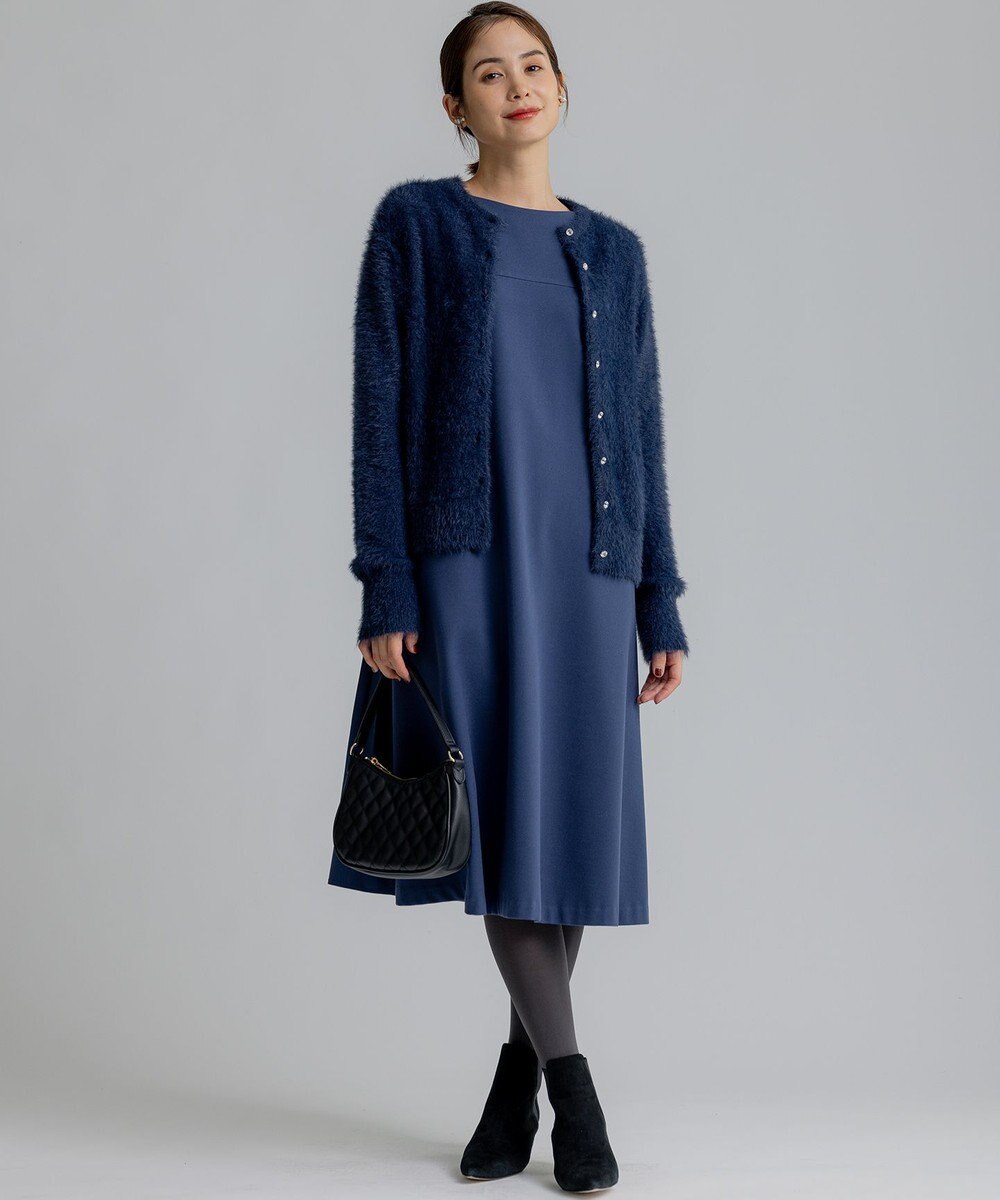 組曲 S 【前後着用可】2WAYナイロンファー ニット 