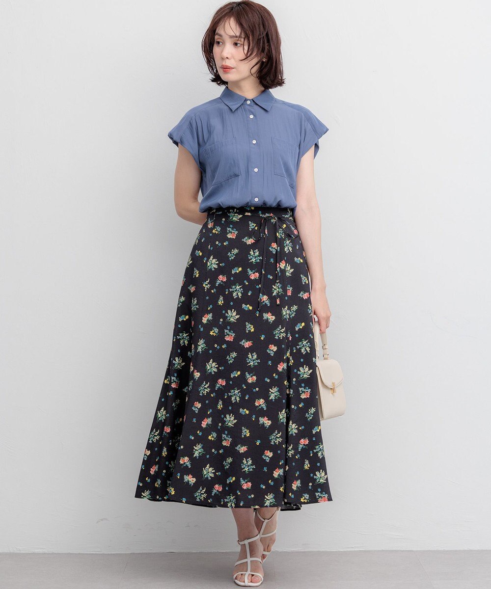 組曲 L ギャザーライトデシン ブラウス 