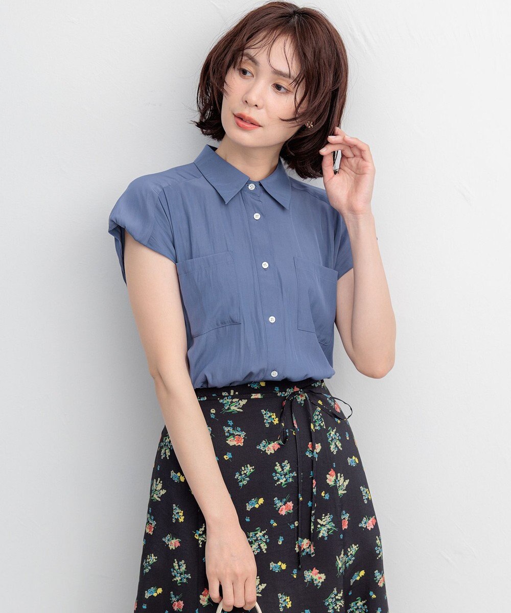 組曲 L ギャザーライトデシン ブラウス 