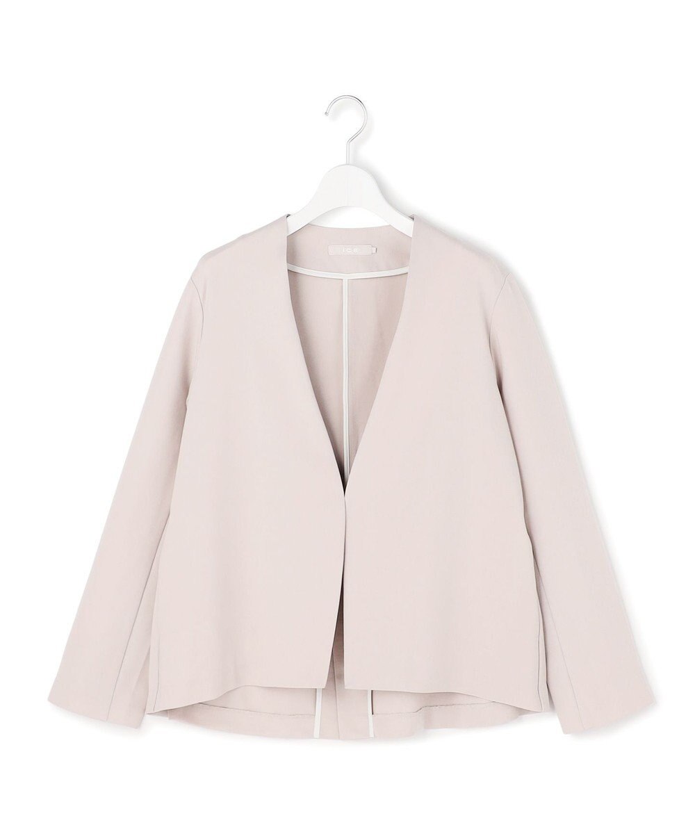 ICB L ナイロンストレッチポンチ ノーカラージャケット 