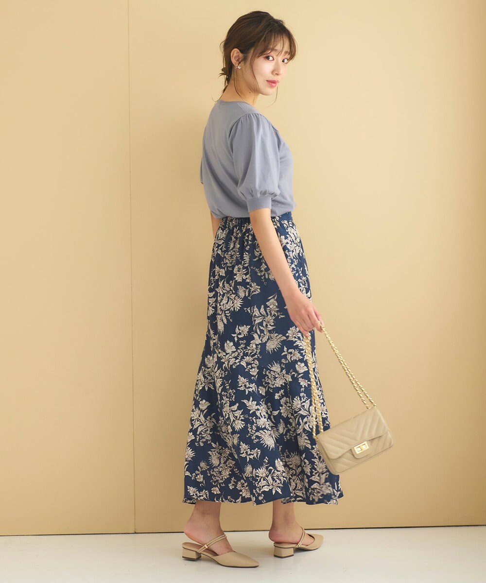 Feroux フラワーモチーフプリント スカート 