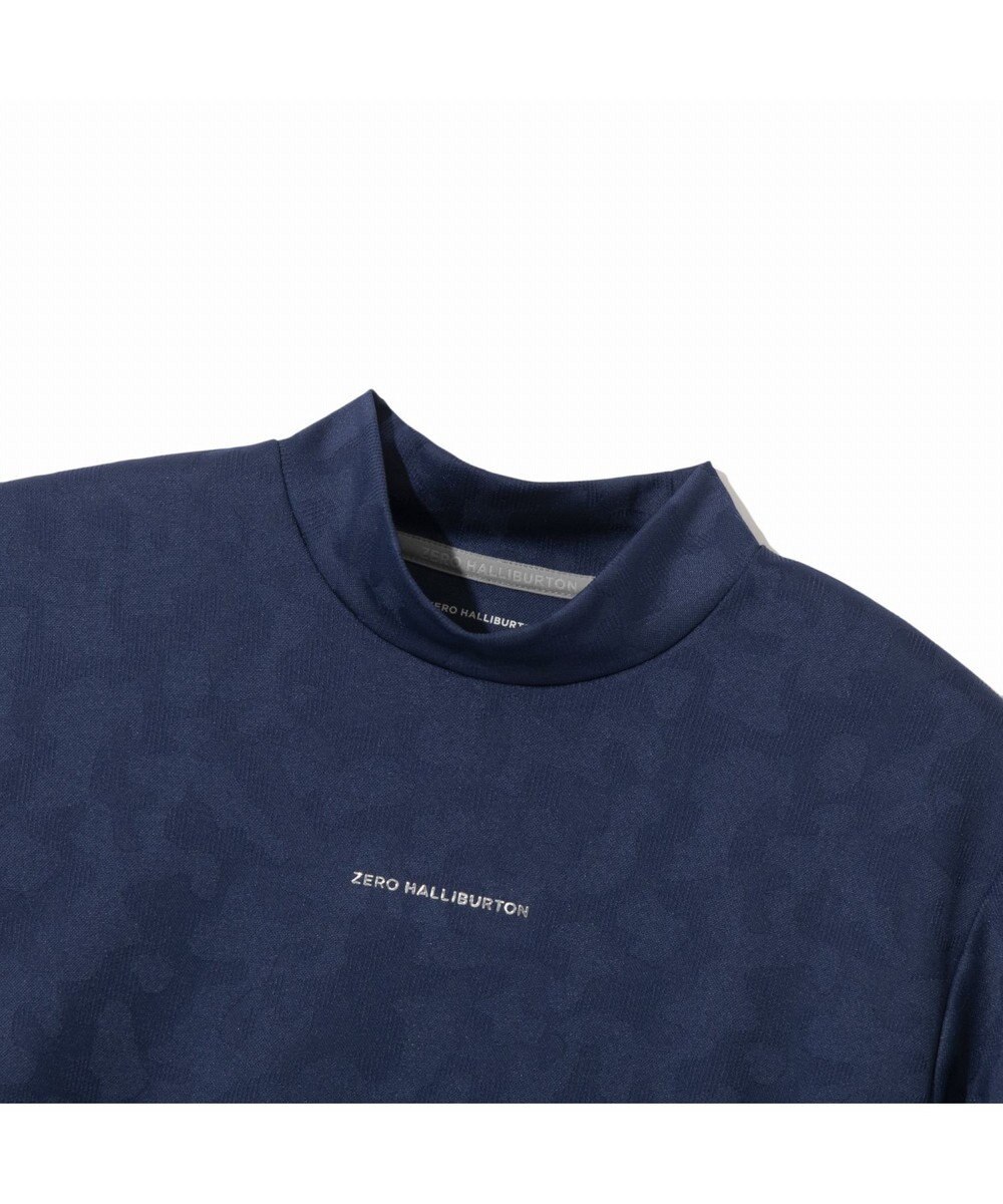 ZERO HALLIBURTON エレガントカモ柄ジャガードモックネックTシャツ ZHG-M5S8b 82957 