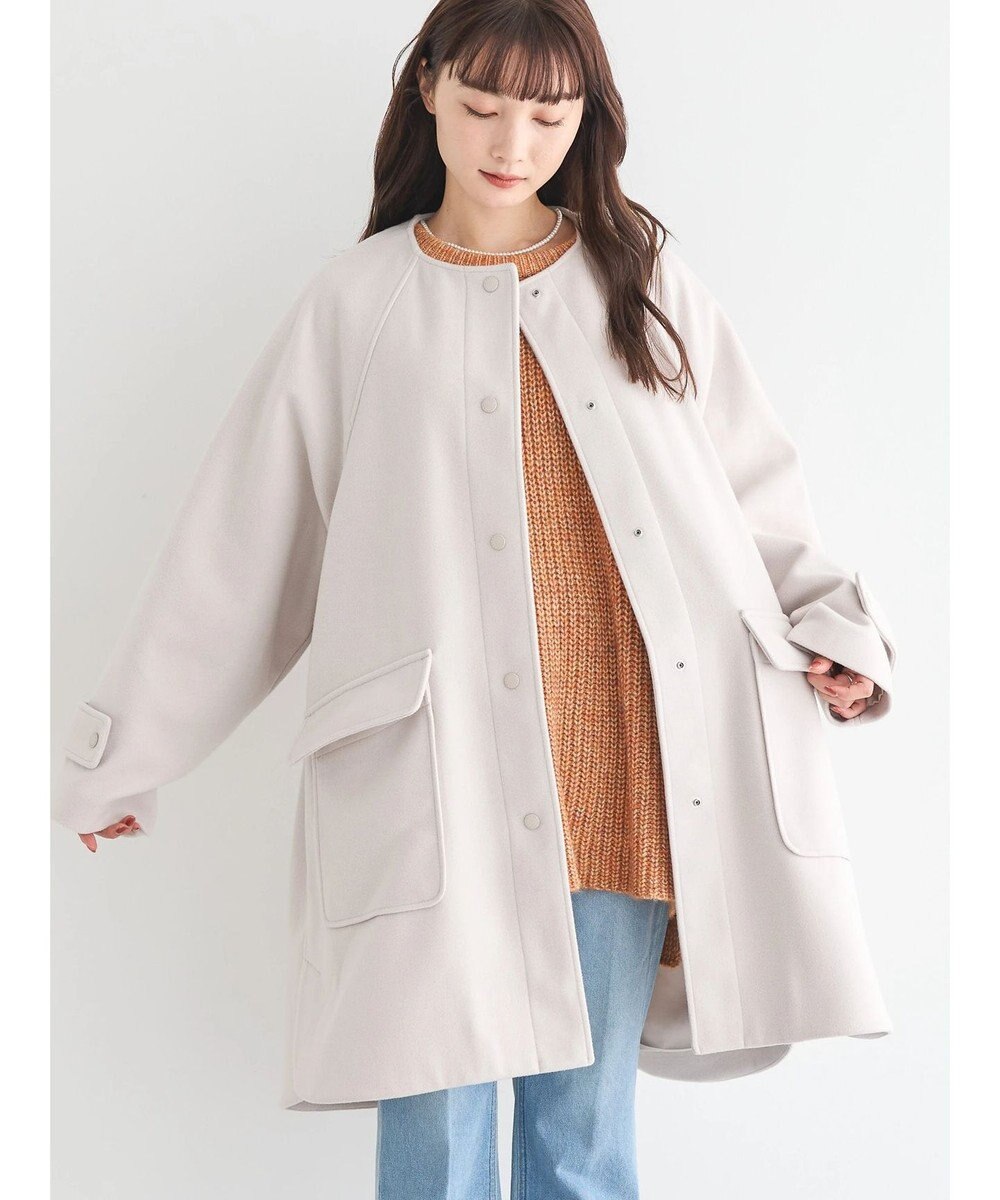 AMERICAN HOLIC 中空ＦＩＢＥＲ２ＷＡＹフード付きコート 