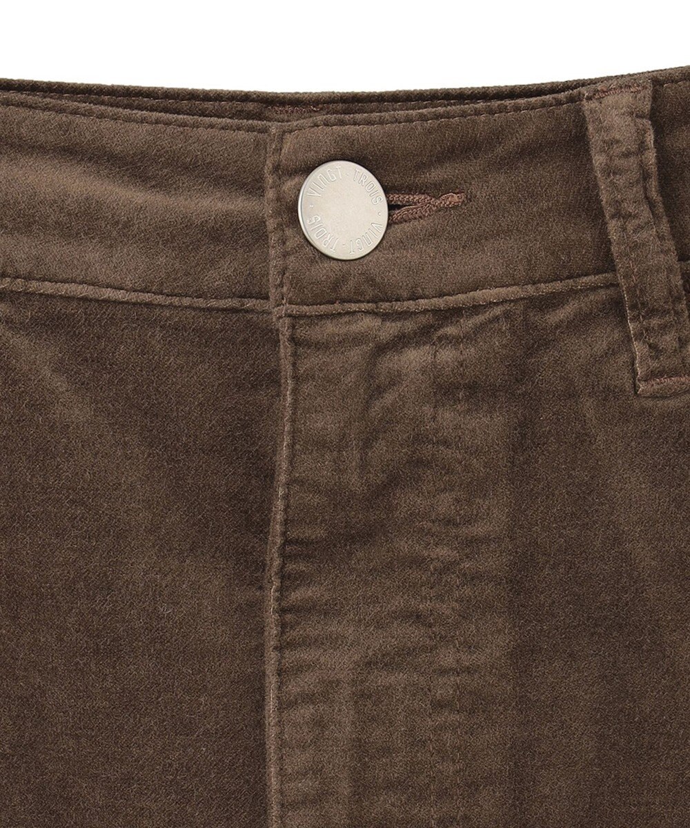 23区 【洗える】23区DENIM ベルベットストレッチ Aライン スカート 