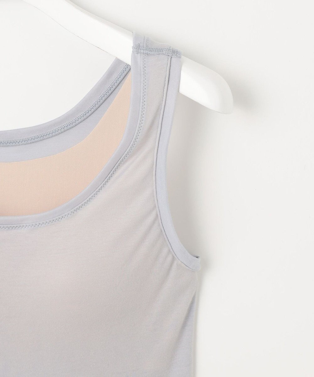 自由区 【ワコールコラボ】【洗える】シアーボーダー ニット 