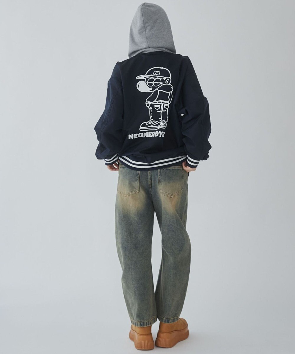 WEGO 【ユニセックス着用ITEM】グラフィックフードスタジャン 