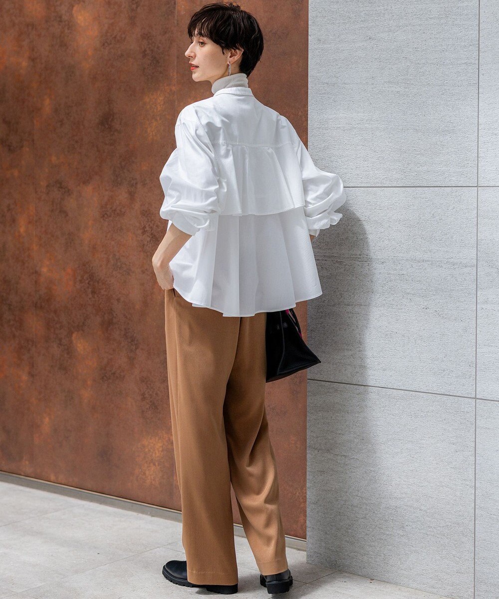 23区 L 【洗える】CANCLINI ティアードフリル ブラウス 