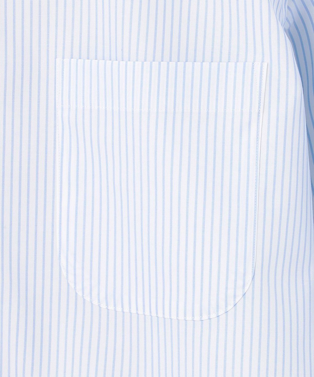 GOTAIRIKU 【形態安定】プレミアムプリーツシャツ＿ワイドカラーストライプ 