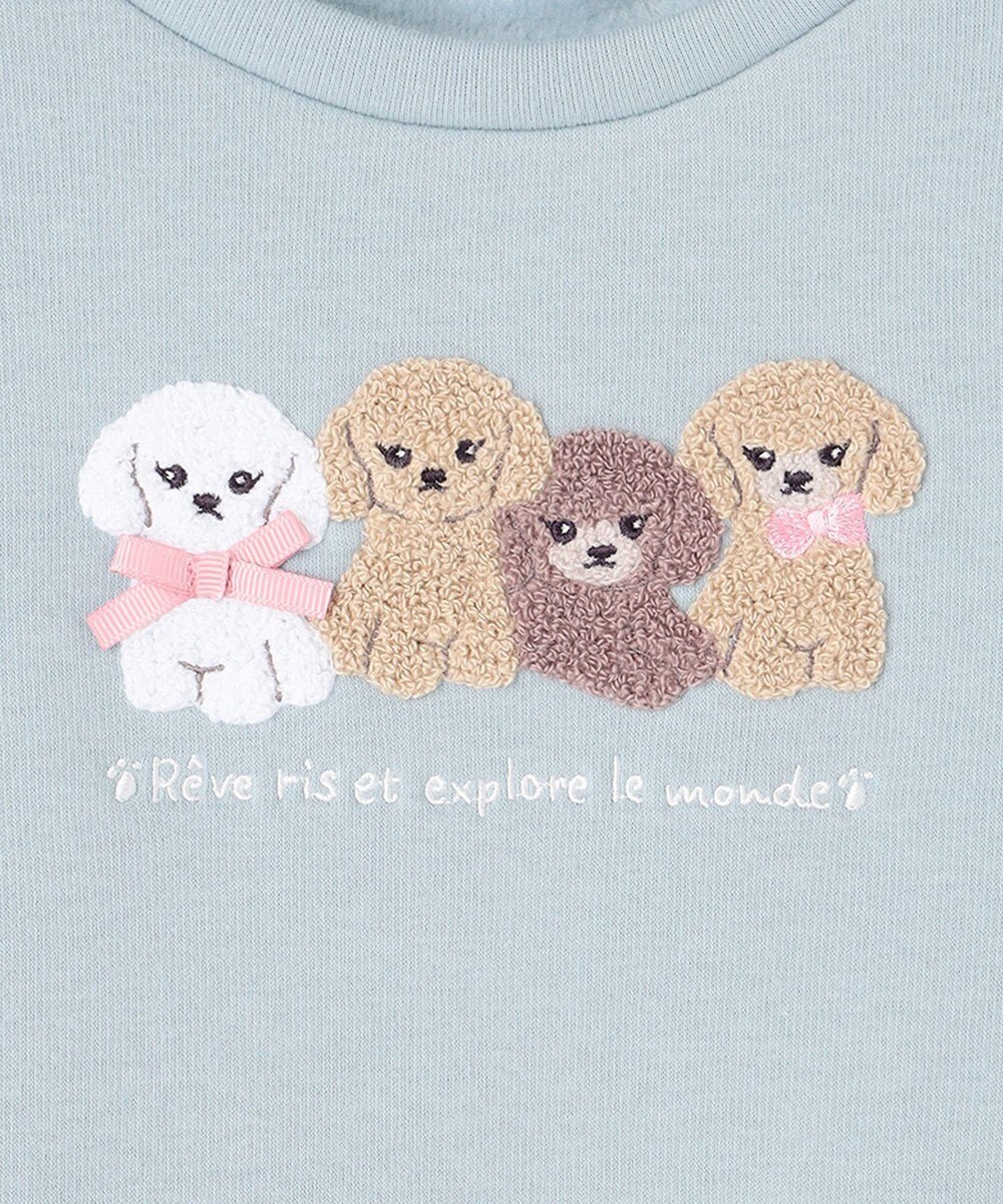 ANY KIDS なかよしサガラ刺繍 裏シャギー トレーナー 