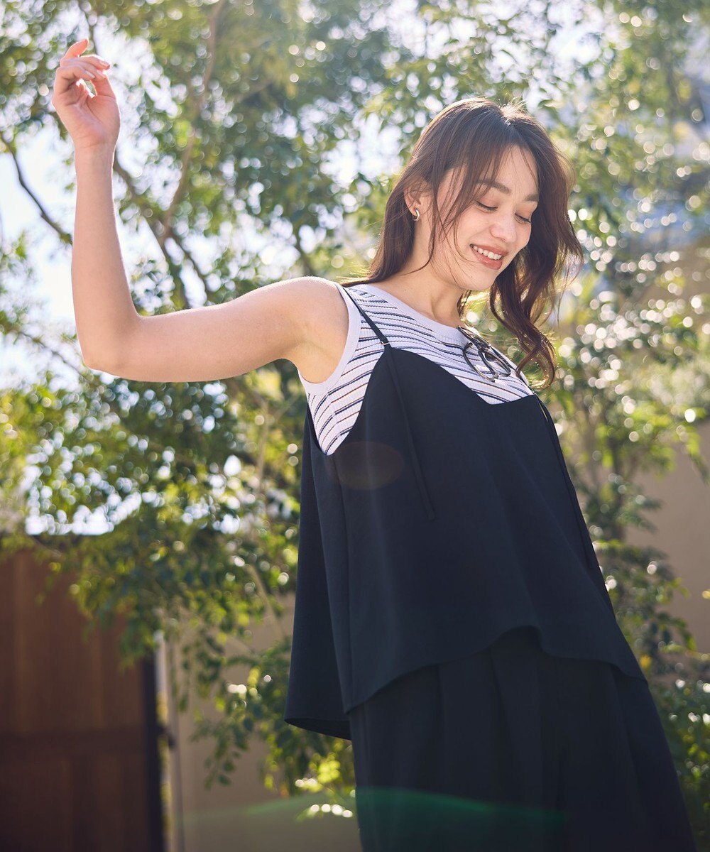 ANY テレコラウンドヘムタンクトップ 