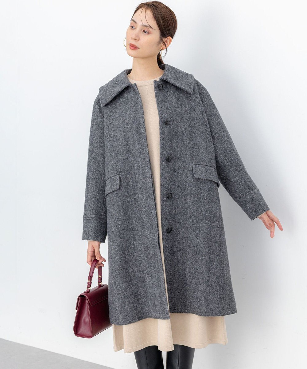 組曲 ウールモッサステンカラー コート 