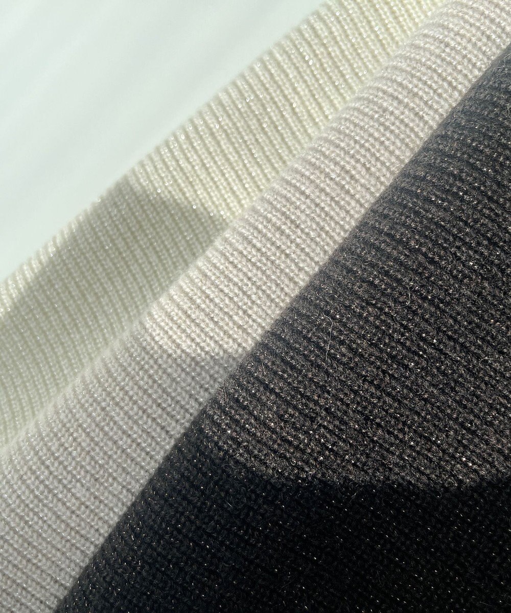 23区 【洗える】ラメウール ハイネック ニット 