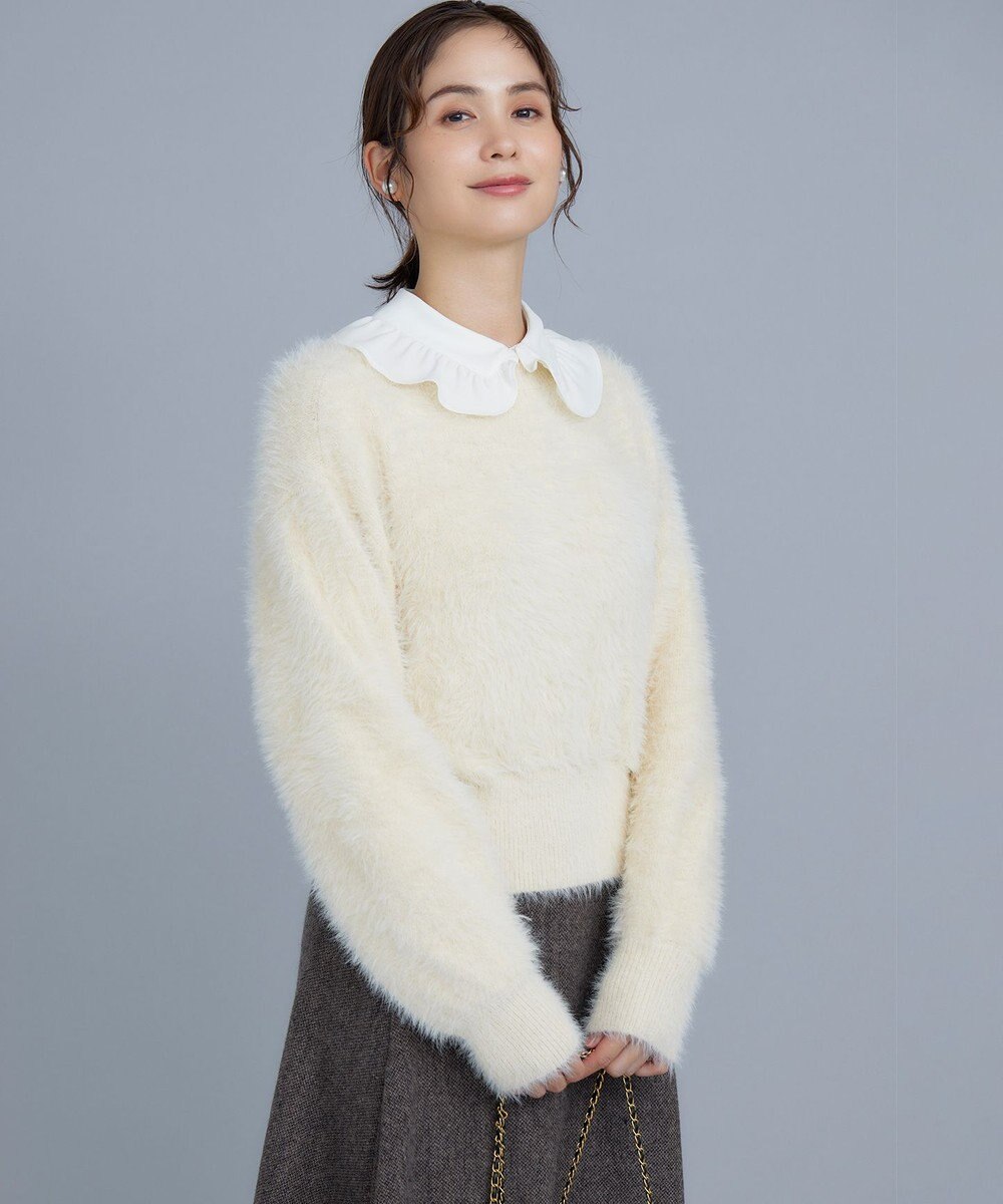 組曲 ナイロンファー ニット 