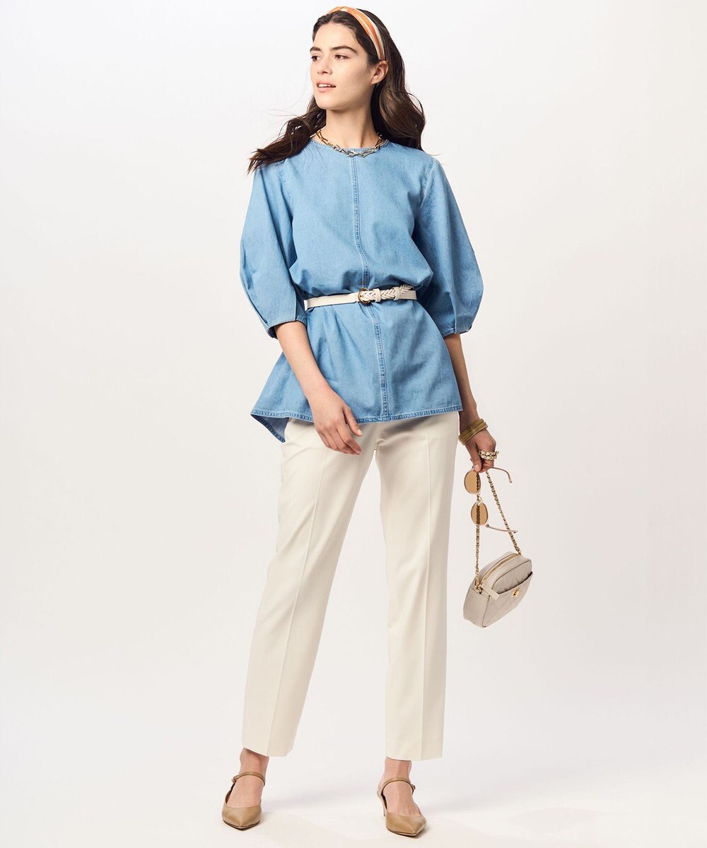 23区 S 【Oggi4月号掲載/洗える】23区DENIM ライトダンガリー ブラウス 