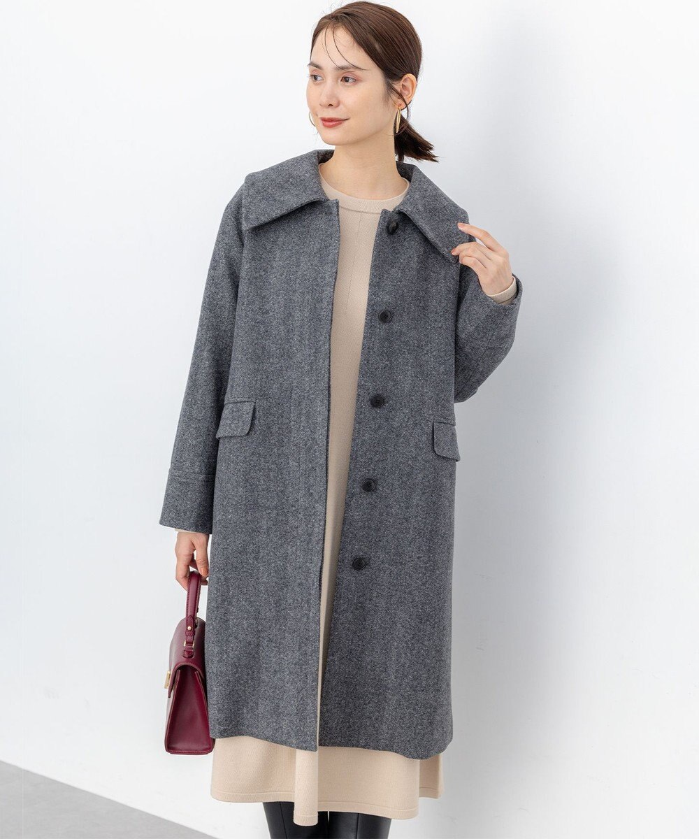 組曲 ウールモッサステンカラー コート 